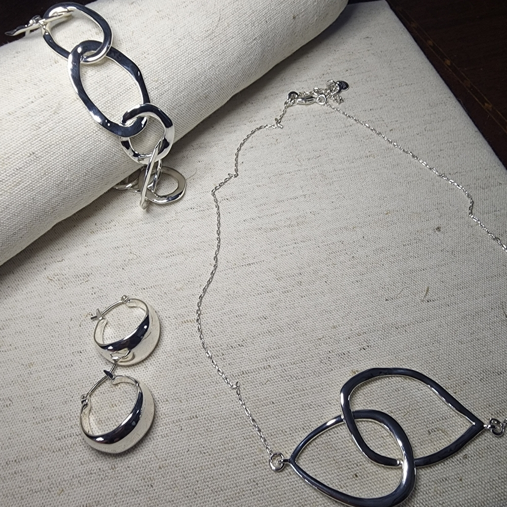 Hammered Silver Costume Jewelry